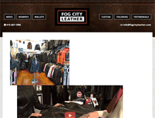 Tablet Screenshot of fogcityleather.com